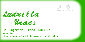 ludmilla uracs business card